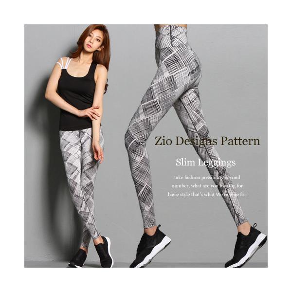 ヨガウェア ヨガパンツ レディース ヨガレギンス メール便送料無料!! 【ZIO DESIGN プリントレギンス】(グレー) M3397フィットネス ホットヨガ おしゃれ