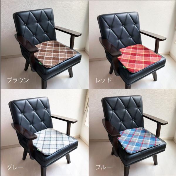 どこでも防水座布団（チェック柄）【MT-8010C】 車椅子座布団 介護 シート 尿漏れ  座布団 車いす 介護用品 送迎車 ペット用  41cm×41cm【Tetote】｜rw-products｜02