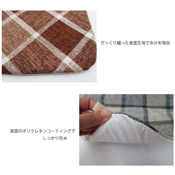 どこでも防水座布団（チェック柄）【MT-8010C】 車椅子座布団 介護 シート 尿漏れ  座布団 車いす 介護用品 送迎車 ペット用  41cm×41cm【Tetote】｜rw-products