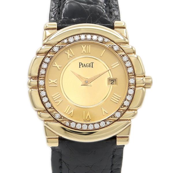 電池交換済 PIAGET ピアジェ タナグラ K18YG ダイヤベゼル 17243 ダイヤモンド イエローゴールド 純正ベルト 純正尾錠 メンズ クオーツ【6ヶ月保証】【腕時計】【中古】 rwe-imperial_14957690