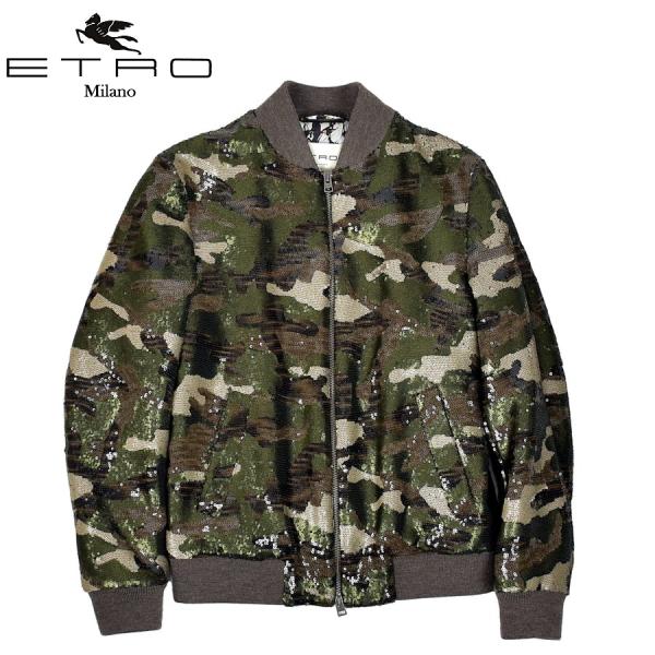 ETRO（エトロ） 【A01726】未使用 スパンコール 迷彩柄 カモフラ