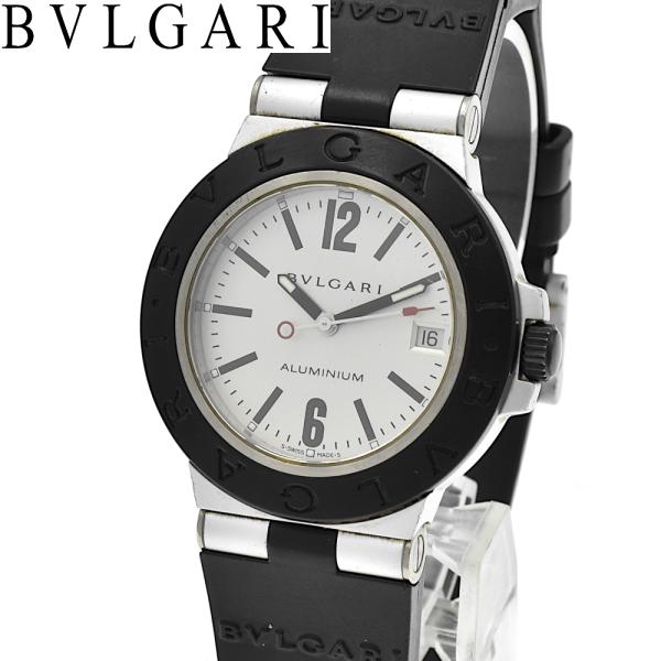 BVLGARI アルミニウムAL38TA 自動巻き38mm 美品 BVLGARI（ブルガリ） AL38TA アルミニウム 自動巻き メンズ腕時計