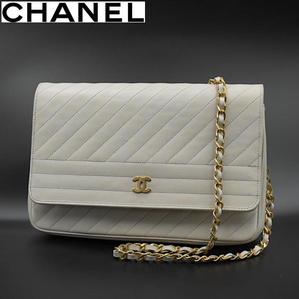 CHANEL（シャネル） ストライプステッチ ココマーク チェーン