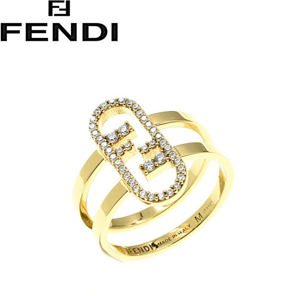 FENDI 【M02633】FENDI フェンディ オーロック ラインストーン リング