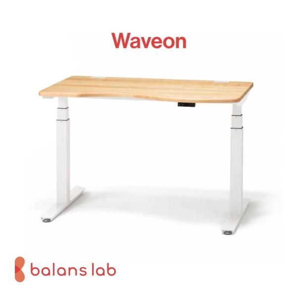 電動昇降デスク「Waveon(ウェーブオン)」しらかば天板（天然木）【送料別途ご連絡】バランスラボ