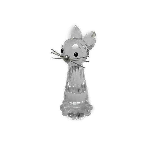 SWAROVSKI（スワロフスキー） クリスタル 猫 フィギュリン 183274 中古