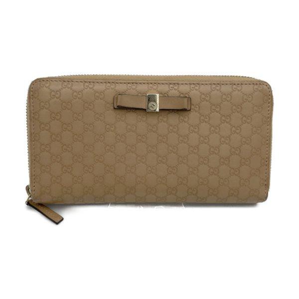 GUCCI マイクログッチシマ ラウンドファスナー 長財布 388680 中古 