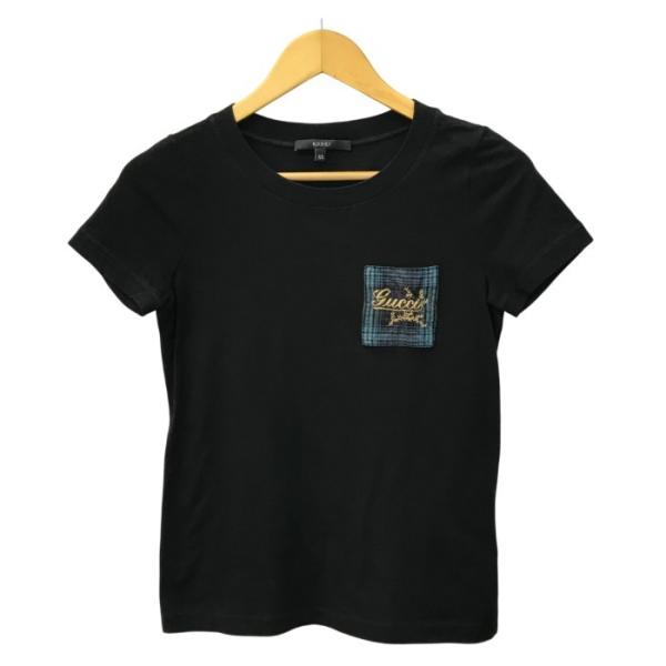 GUCCI グッチ Tシャツ 半袖 黒 ブラック レディース XSサイズ 479 GUCCI（グッチ） Tシャツ レディース 春夏 半袖 カットソー ブラック