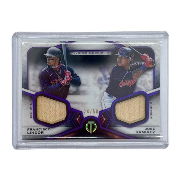 TOPPS MLBカード TRIBUTE FRANCISCO LINDOR JOSE RAMIREZ CLEVELAND INDIANS 24/50 #DR2-LR 送料無料 中古 IT1 Topps TOPPS MLBカード TRIBUTE FRANCISCO LINDOR JOSE RAMIREZ