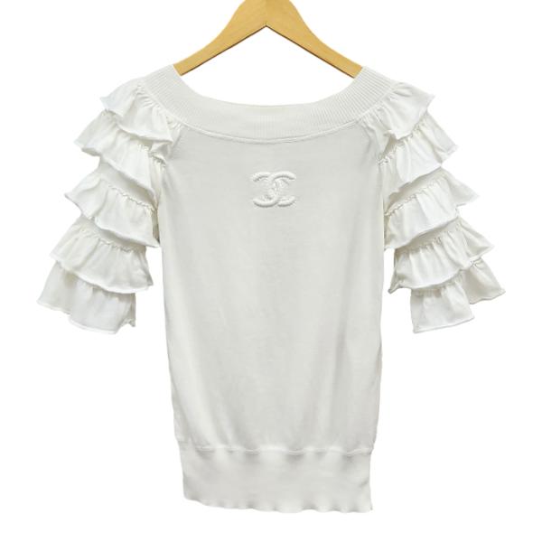 CHANEL シャネル トップス レディース 春夏 長袖 コットン ニット ココ