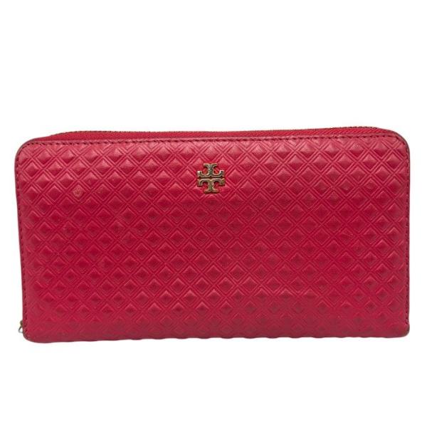 新品同様‼️ トリーバーチ　TORYBURCH 財布　折り財布　キルティング TORY BURCH（トリーバーチ） キルティング 長財布 ピンク 中古 W4