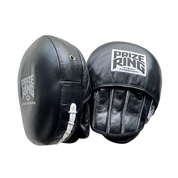 PRIZE RING/プライズリング 本革製 ボクシング用 軽量エアミット Sサイズ　黒