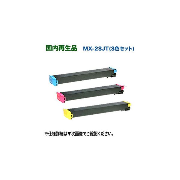 SHARP シャープ MX-23JTCA, MA, YA リサイクルトナー (青・赤 SHARP シャープ MX-23JTCA, MA, YA リサイクルトナー (青・赤