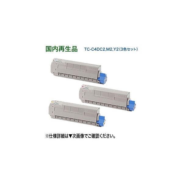 沖データ 【大容量・リサイクル3色セット】 OKIデータ TC-C4DC2, M2