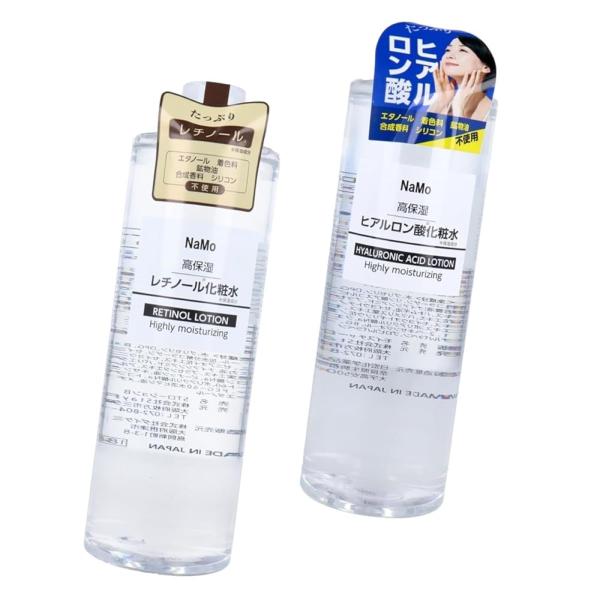 2点セット品 NaMo 高保湿 レチノール 化粧水 500mL ×1個 + ヒアルロン酸 化粧水 500mL ×1個