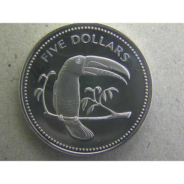 44/ベリーズ・5DOLLARS 1977 Proof : 緑地コイン - 通販 - Yahoo
