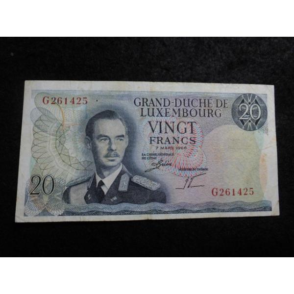 54b/ルクセンブルグ・20FRANCS　1966