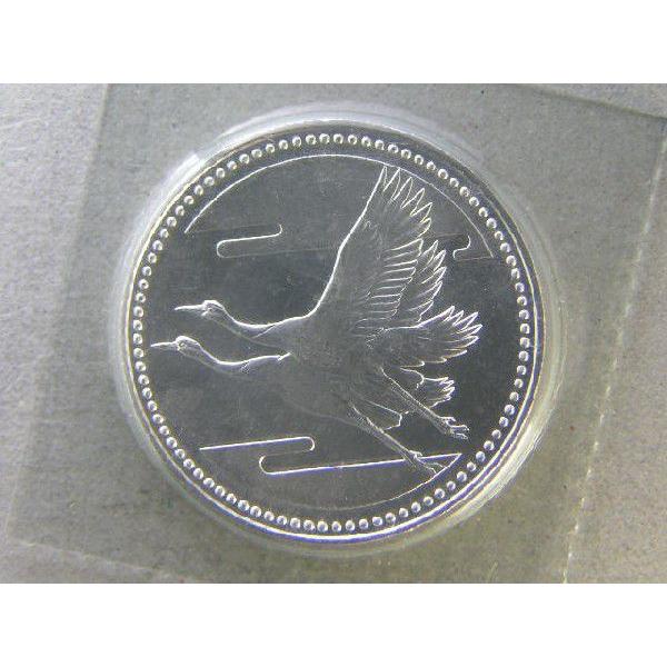 発行日　平成5年6月4日　発行枚数500万枚　直径30.0ミリ　量目15.0ｇ　銀品位92.5％　図案　瑞鳥の鶴二羽と波　※撮像は見本です。プリスターパックには擦り傷が認められます。