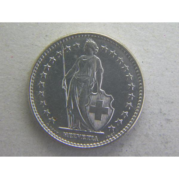 8.8g copper-nickel standing-Helvetia with lance and shield within star border