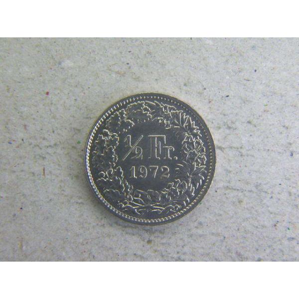 2.2g copper-nickel standing-Helvetia with lance and shield within star border 1968-81