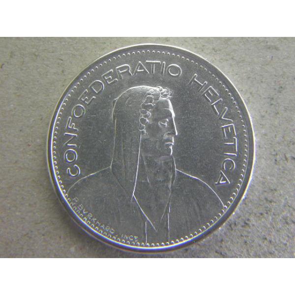 1932年 B スイス建国の英雄ウィリアム・テル 5フラン銀貨 貨幣 硬貨 40/スイス・5フラン銀貨1932年B ウイリアム・テル : 緑地コイン