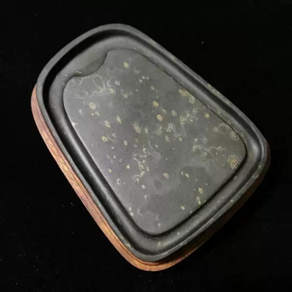 歙州硯 金星硯 4.5吋 歙硯 一点物 すずり 旧坑 : 書道用品 緑風店