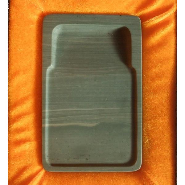 硯 松花江緑石硯 109×69×18mm 約4吋 すずり