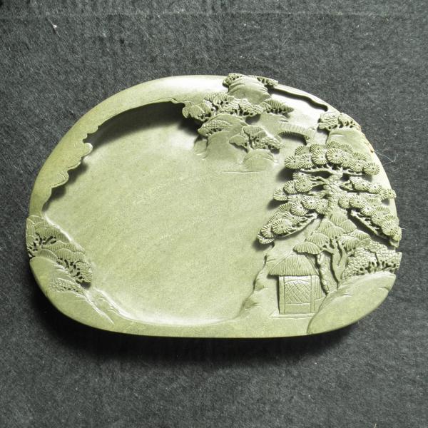 緑端渓硯 山水硯 10吋 一点物 すずり : 書道用品 緑風店 - 通販