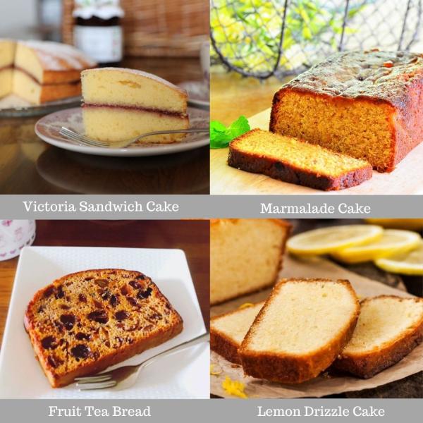 英国伝統のケーキ 焼き菓子 単品 ヴィクトリアサンドイッチケーキ・レモンドリズルケーキ・マーマレードケーキ・フルーツティーブレッド 冷凍便