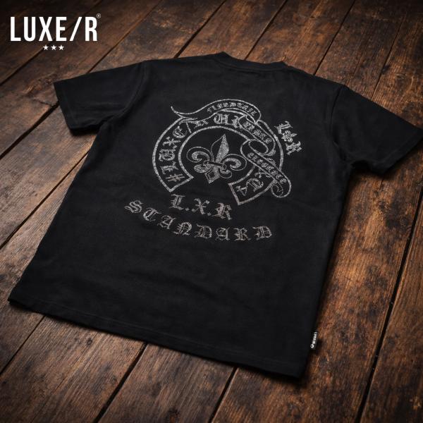 メンズ 半袖Tシャツ ユニセックス ユリ紋章デザイン クルーネック 大人カジュアル ちょいわる オラオラ系 服 ストリート 夏 ラグジュ LUXE/R 2026新作【LYM】