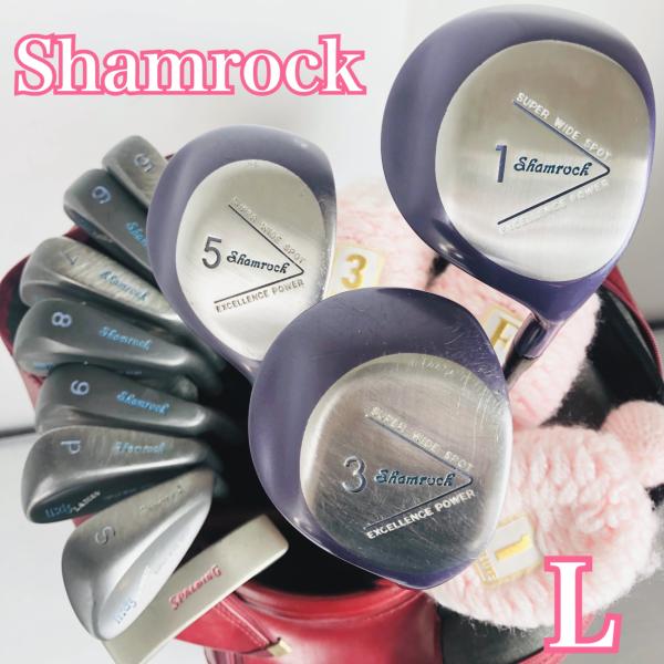 レディース Shamrock シャムロック DUNLOP ダンロップ ゴルフ クラブ セット 初心者 入門 バッグ付き フルセット 右利き パター付 レディース Shamrock シャムロック DUNLOP ダンロップ ゴルフ