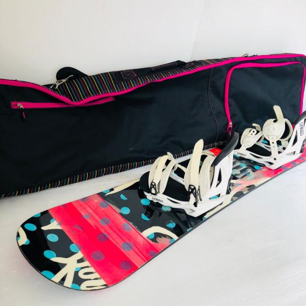 ●商品名メーカー：RIDE ライド モデル： RAPTURE ラプチャー サイズ：143cm【ビンディング】メーカー：JOYNT ジョイントモデル：GREED グリードサイズ：S●状態板に小さなカケがございます。(写真9枚目)中古商品につき...