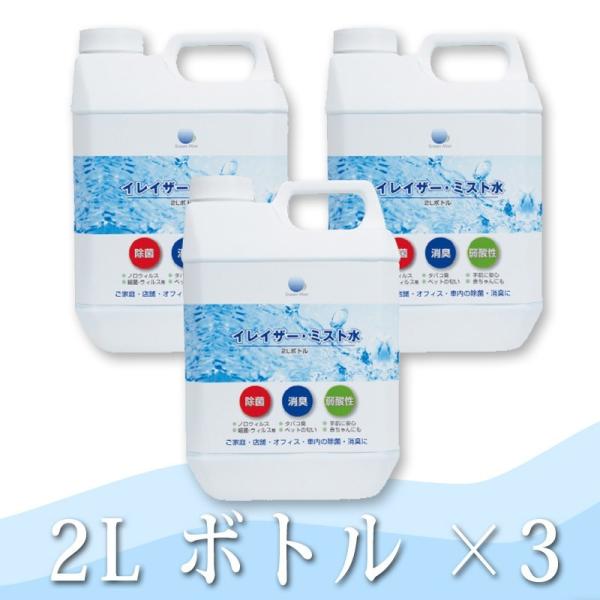 イレイザ―ミスト  2Lボトル 200ppm ３本セット 対策 除菌 消臭 ペット タバコ 生ごみ 臭い 簡単 気になる