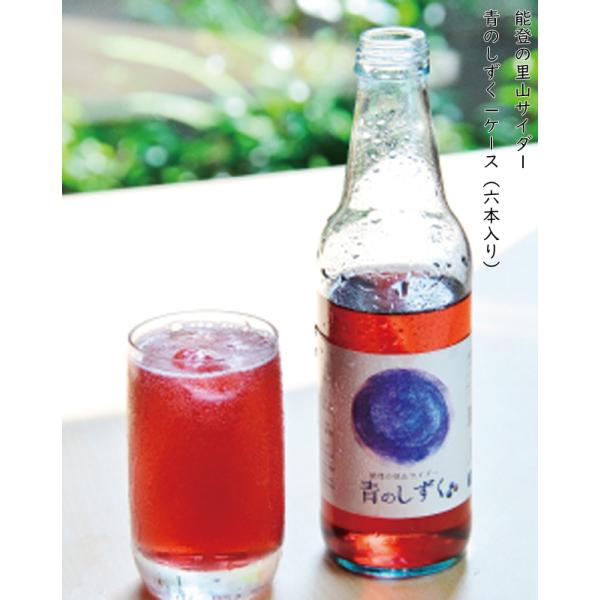 甘酸っぱくスッキリとした飲み心地のブルーベリーサイダー 能登の里山サイダー 青のしずく 340ml 1ケース（6本入り） いしかわ地サイダー 炭酸飲料