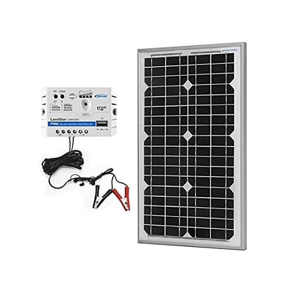 ACOPOWER 12V 30W 5A Mono Solar Charge Kit,Mono Solar Panel & 5A Charge Cont並行輸入品