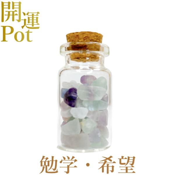 浄化力ヒーリング効果、直観力、判断力、集中力アップフローライト置物　インテリア フローライト 星屑ミニポット 天才の石 発想力 記憶力 集中力の