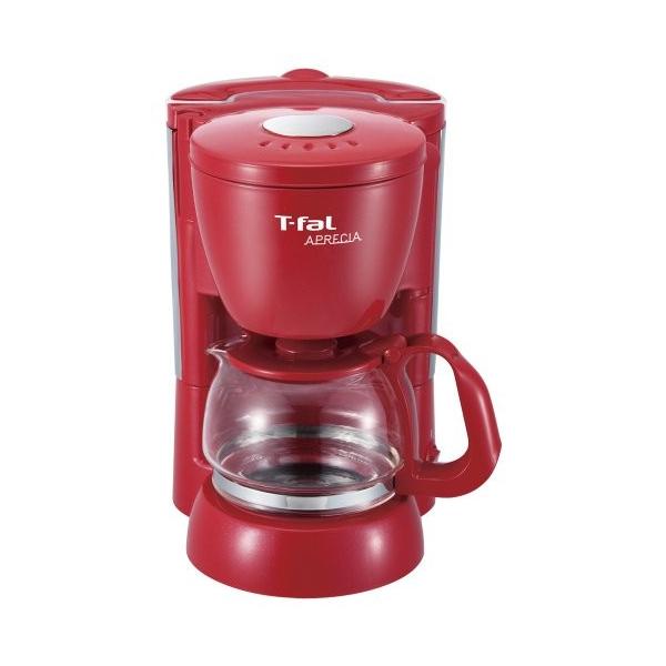 公式の T Fal Rys ソリッドレッド ソリッドレッド アプレシア キッチン家電 ペーパーレスフィルター コーヒーメーカー コーヒーメーカー Cm