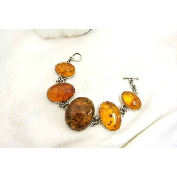 k18 天然琥珀ブレスレットバングルイヤリングセットコハク