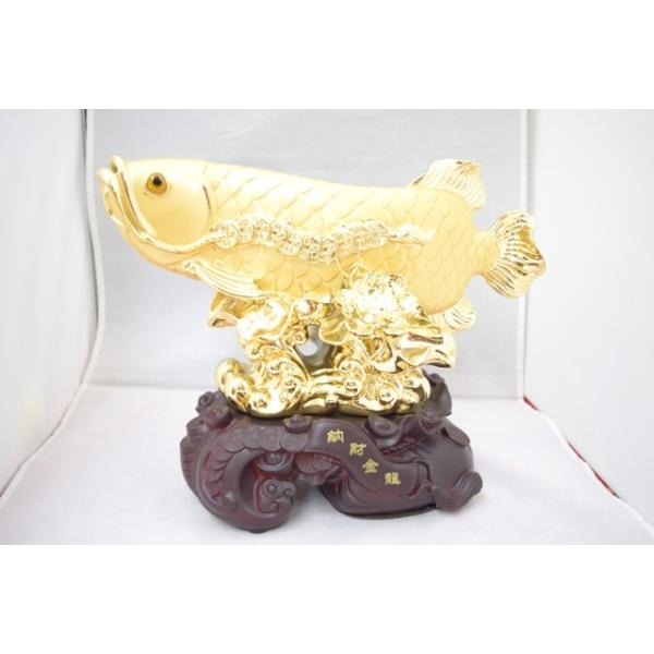 アロワナ 龍魚 風水置物 樹脂製 中 金運 財運 :arowana-3-9:横浜中華街 アロワナ 龍魚 風水置物 樹脂製 中 金運 財運 :arowana-3-9:横浜中華街
