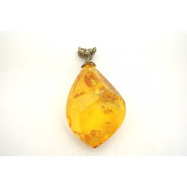 [新品] silver925 琥珀　コハク　天然石　ペンダントトップ 楽天市場】琥珀 ペンダント トップ グリーンアンバー シルバー