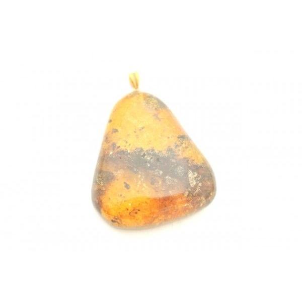 琥珀 コハク アンバー ペンダントトップ 天然石パーツ K18 : 横浜中華