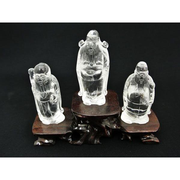 福運・財運・長寿 / 福禄寿 水晶(クォーツ)製 置物 現品限り : 横浜