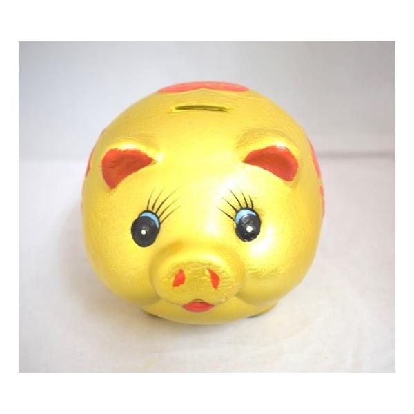 金ブタ 金の豚 貯金箱 招財 陶器製置物 18cm : 横浜中華街龍 - 通販