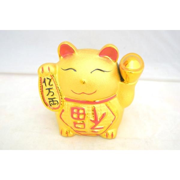 プーさん招き猫の陶器製貯金箱 招き猫 貯金箱 お取り寄せ 陶器