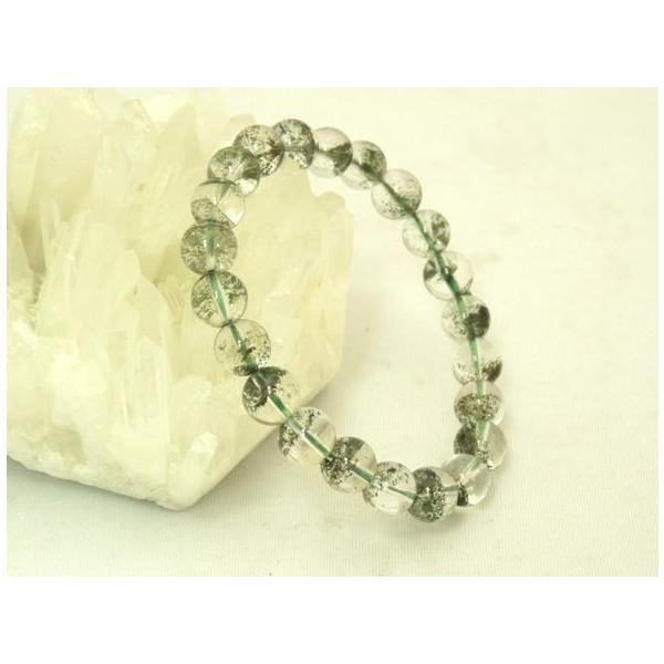 グリーンファントム ブレスレット 幽霊水晶 パワーストーン 14mm 楽天