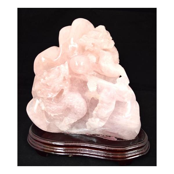 ☆布袋 紅水晶（ローズクォーツ）置物