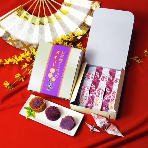 鳴門金時と、むらさき芋を1:2の割合で使用したスイートポテトです。しっとりとした食感と、なめらかな口当たりが特徴です。全体量の60％がさつまいもでお芋の風味がたっぷり。厳選した、良質な鹿児島産のむらさき芋と徳島県産の鳴門金時、北海道産生クリ...