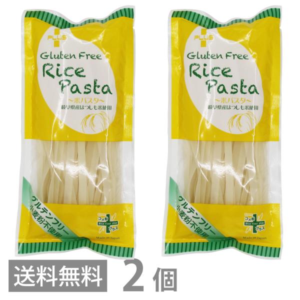 PLUS グルテンフリー ライスパスタ フェットチーネ 幅7.5ｍｍ 80g ×2 送料無料 フィットチーネ 白米 小麦不使用 乾麺