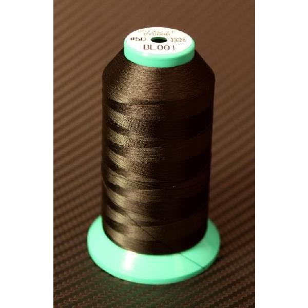 KIRO World  POLYESTER THREAD #001 Black (A50) 3000m