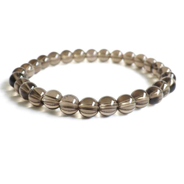 スモーキークォーツ 6mm ブレスレット 天然石 パワーストーン : 仏像と